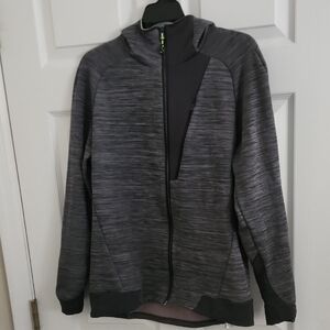 Gray Zip-Up Fleece Hoodie